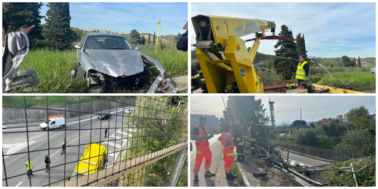 Perde Il Controllo Dellauto E Si Schianta Contro Il Guard Rail Del