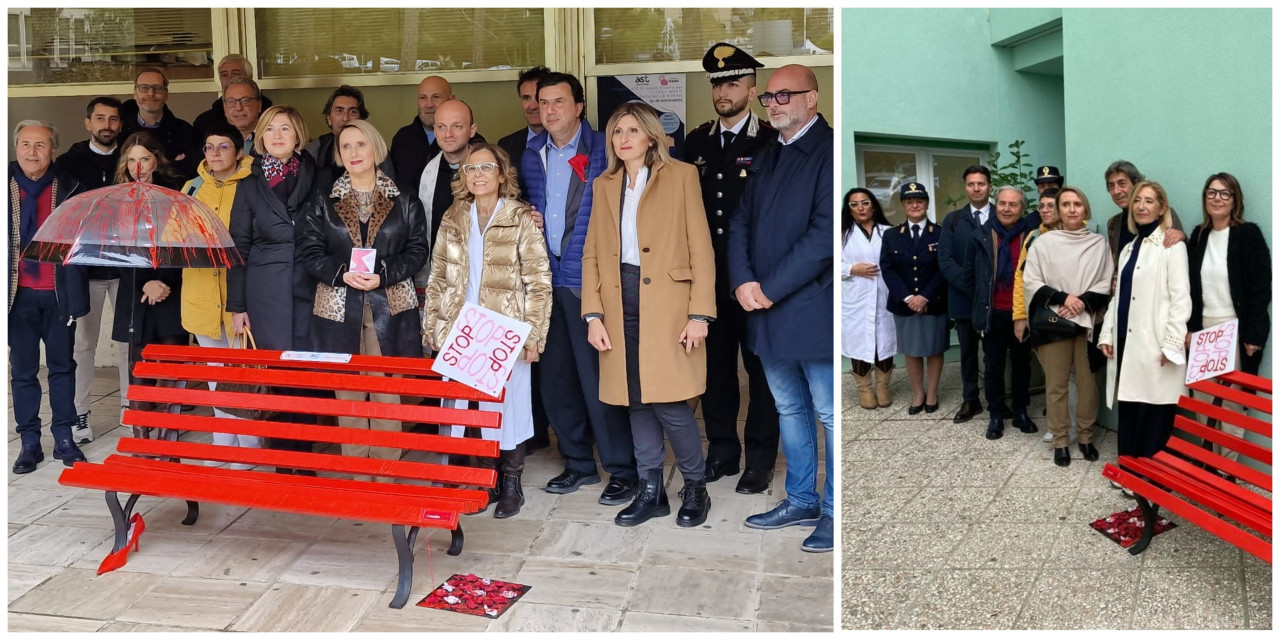 No Alla Violenza Contro Le Donne Panchine Rosse Negli Ospedali Di Ascoli E San Benedetto 7694